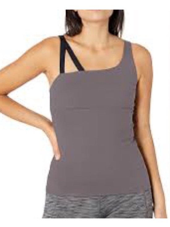 ALO Yoga Tops - ALO Yoga Asymmetrical Purple/Gray Tank with Black Strap Size Small